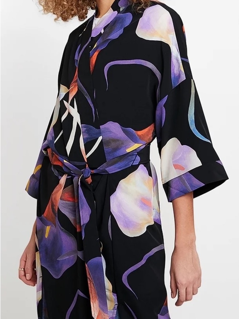 Weekday Wrap Dress in Abstract Floral Print